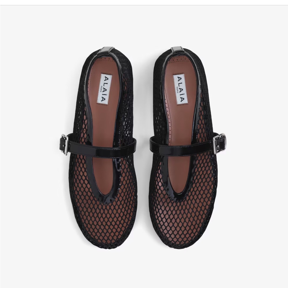 NWT Never worn Alaia fishnet ballet flats